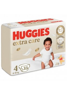 Подгузники детские Huggies Extra Care, размер 4 (8–16 кг), 33 шт
